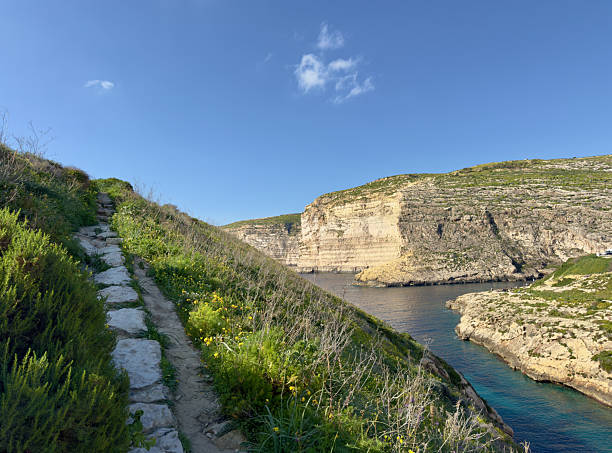 istock Narrow stone path at Xlendi, Gozo 2207055487