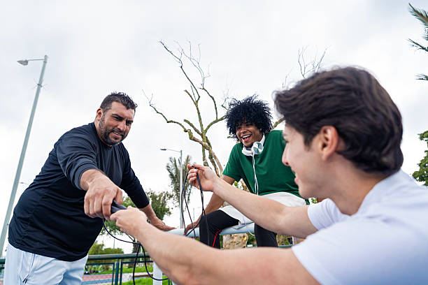 istock Group of friends ready for action in the park. 2207056536