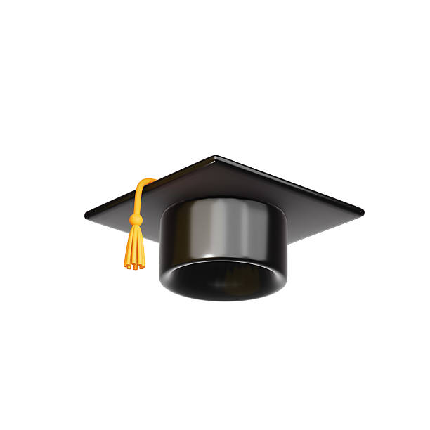 Low Angle View Of Mortarboard Against Clear Blue Sky