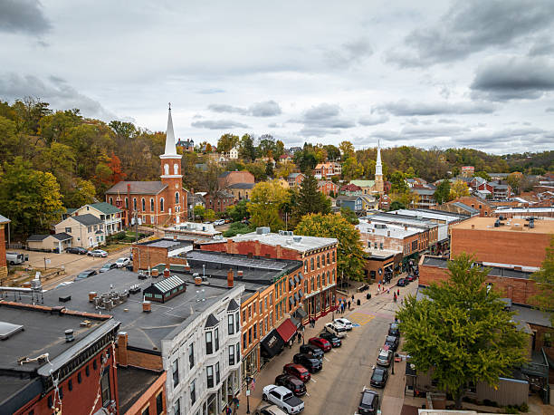istock Aerial view of Galena, Illinois 2207064809