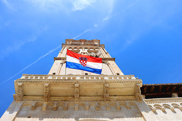 istock Croatian Flag In Trogir 2207065822