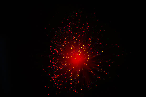 Bokeh of  red lights on black background