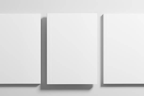 A5 A4 Portrait Vertical Softcover White Blank 3D Rendering Mockup