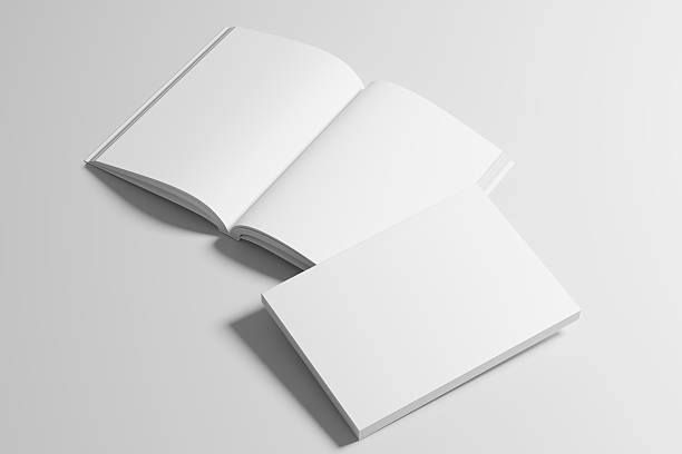 A5 A4 Portrait Vertical Softcover White Blank 3D Rendering Mockup