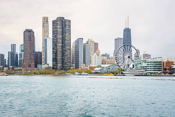 istock Chicago skyline and Navy Pier on a cloudy spring day 2207071404