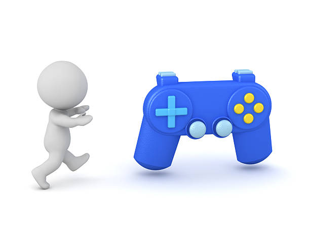 istock 3D Character Running to Get a Video Game 2207086136