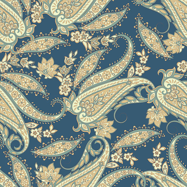 istock Paisley vector seamless pattern. Fantastic flower, leaves. Textile bohemian print. Batik painting. Vintage 2207091594