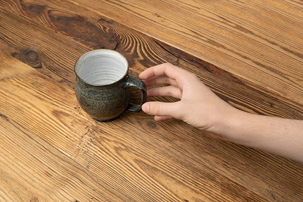 istock Hand Grabs Cup, Hands Reaching Empty Cup, Coffee Mug, Teacup, Hot Beverage Mockup, Cup in Arms 2207096508