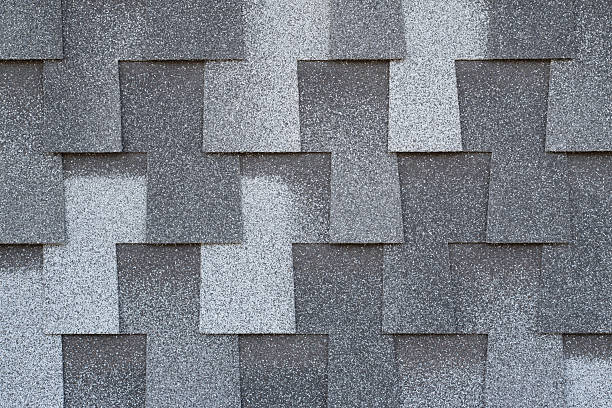 istock Gray bituminous roof tiles with granular coating 2207096884