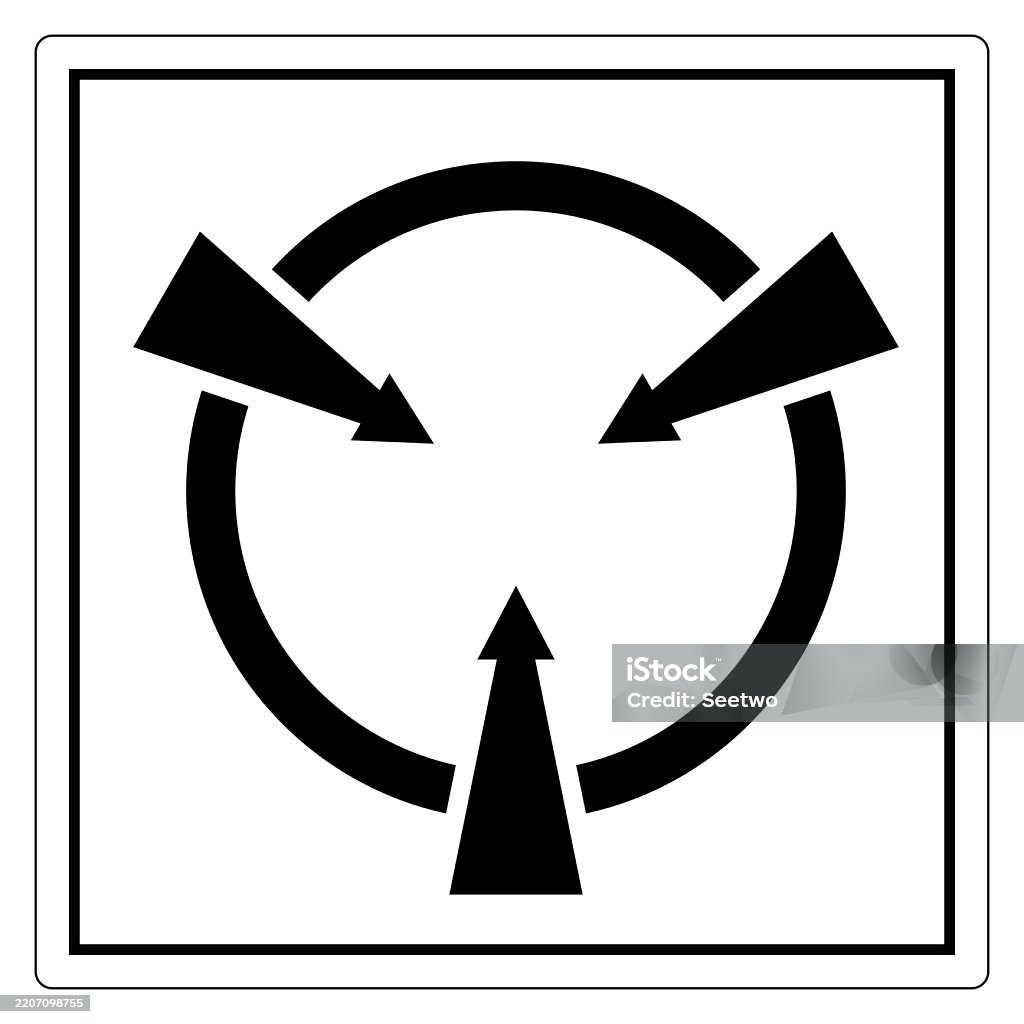 Toward Symbol Directional Arrows And Circular Symbol In Black And White Indicating A ...
