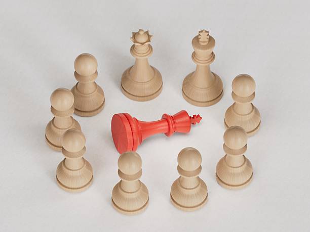 istock Hostile work environment. A Circle of Wooden figures. Harassment.Made and rendered in C4D, not AI. 2207108127