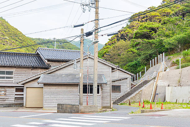 istock Traditional burnt cedar plank streetscape (Takeno Town, Toyooka City, Hyogo Prefecture) 2207138737