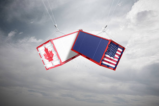 istock Canada and USA Trade Conflict 2207140953