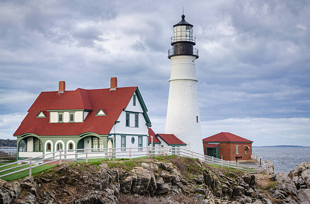 Portland Head Lighthouse, Maine, USA at sunrise