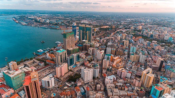 istock Stunning drone shot showcasing Kariakoo and downtown Dar es Salaam. 2207145104