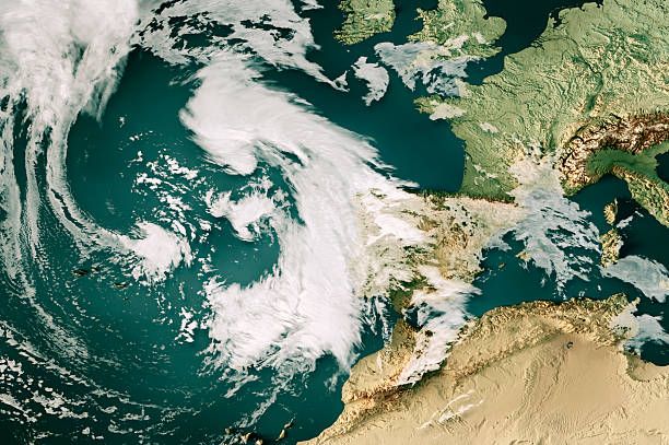 istock Storm Martinho 2025 Cloud Map Western Europe 3D Render Color 2207156080