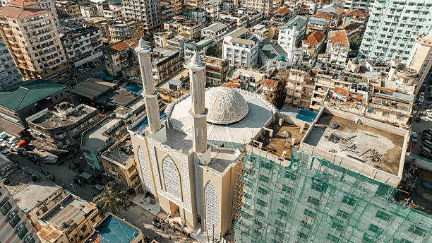 istock Stunning drone shot capturing a Muslim mosque in Dar es Salaam, 2207156820