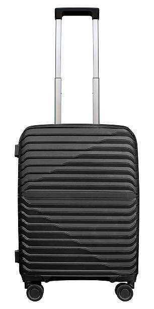 istock Front view black luggage isolated on white background with clipping path 2207165974