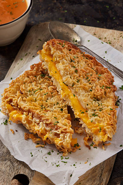 The Viral Ramen Noodle Crusted Grilled Cheese Sandwich