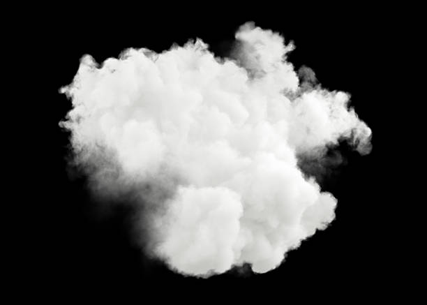 istock Pure clouds stratosphere creativity shapes isolated black background 3d render 2207176997