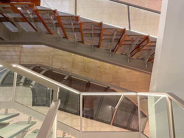 istock Modern metal and wood staircase 2207177095
