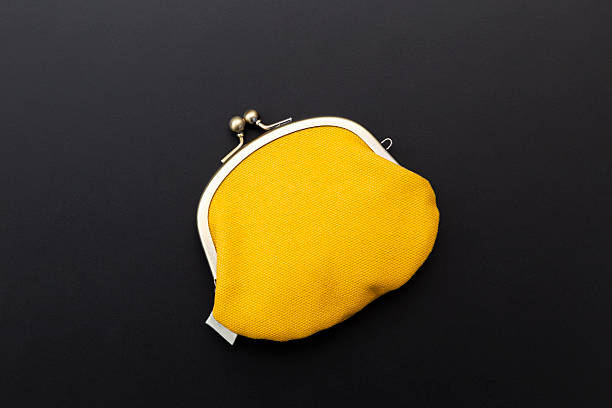 istock Coin purse on a black background. 2207178904