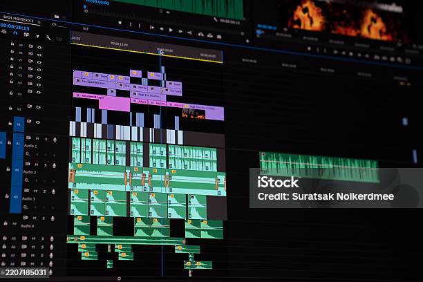 Video Edit Timeline Icon Video Editing Timeline Showcasing Audio And Visual Elements From A ...