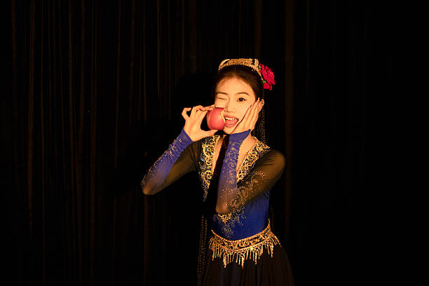 istock Uyghur dancer, beautiful woman, portrait, 2207199344