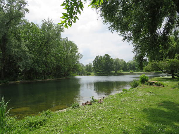 istock Public Park Freizeitpark Rheinaue in Bonn Germany 2207201457