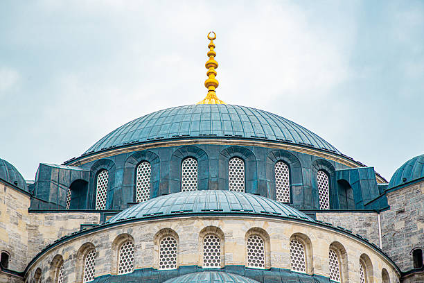 A stunning close-up of the Sultanahmet Blue Mosque in Istanbul, showcasing its elegant architecture and intricate details. The mosque's iconic blue tiles, soaring minarets, and graceful domes highlight the beauty of Ottoman design. A perfect visual for promoting Istanbul’s rich cultural heritage, Islamic architecture, and historic landmarks. Ideal for travel, tourism, and cultural promotions, architectural photography, Islamic heritage projects, editorial use, and showcasing Istanbul’s iconic landmarks.