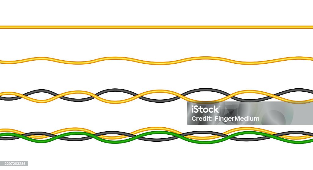 Machine Wires Vector Electrical Wires Vector Set Stock Illustration - Download Image Now ...
