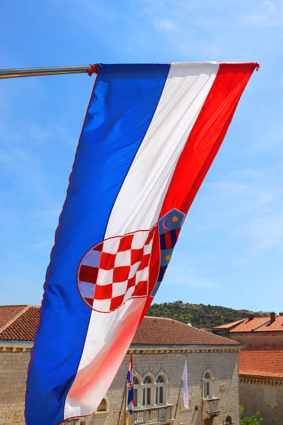 istock Croatian Flag In Trogir 2207207397