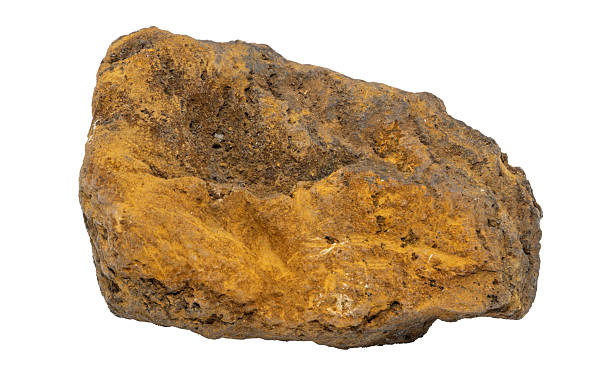 istock Close-up of mineral Limonite, isolated on white background 2207209933