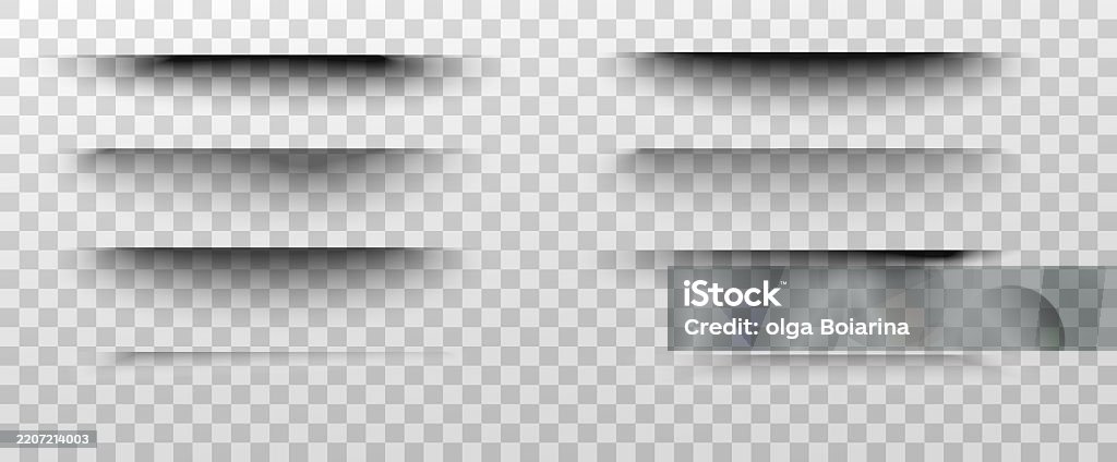 Object Shadows Vector Realistic Shadows Shadows From Various Objects On A Transparent ...