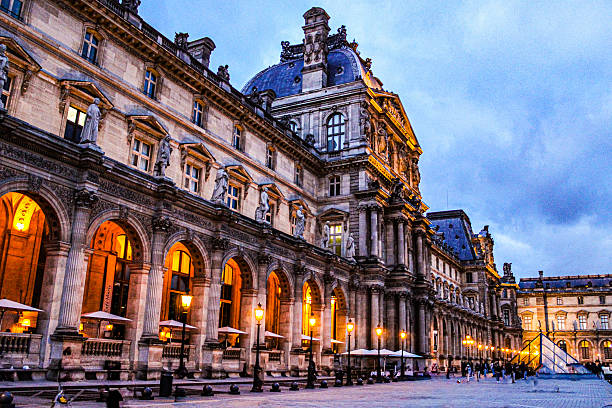 Image of the buildings of the Louvre Museum in Paris in March 2024