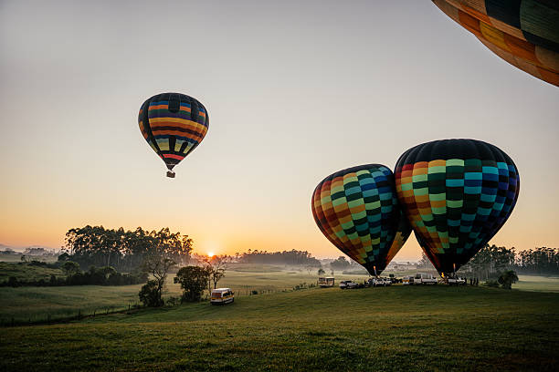 Hot air balloons in the sky