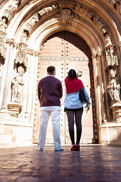 istock Tourists admiring the murcia cathedral in spain 2207218247