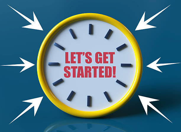 istock Let's Get Started, the phrase is written on Wall Clock , Business concept, strategy, plan, planning. 2207230653