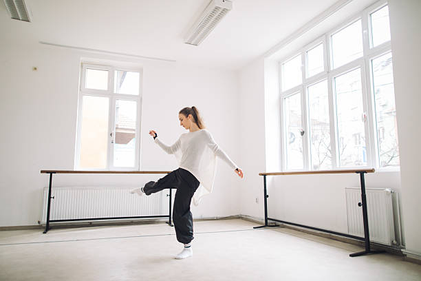 istock Dancer in minimalist dance studio ambiance 2207240269