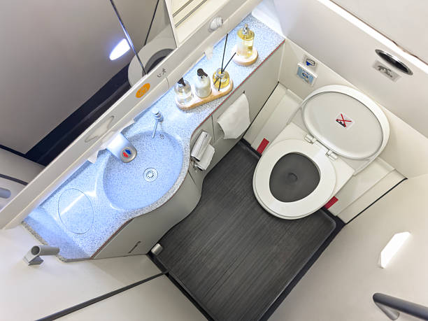 istock Business Class airplane toilet 2207245813