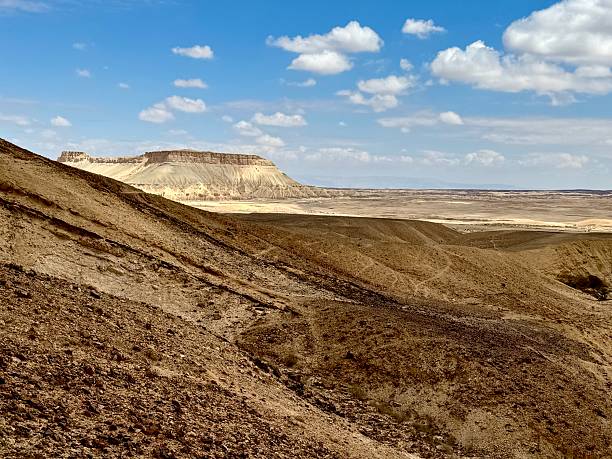 istock Desert Landscape with Flat-Topped Mesa under Blue Sky 2207247138