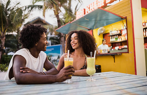 istock Black Couple Enjoying Each Other's Company on Vacation 2207248228