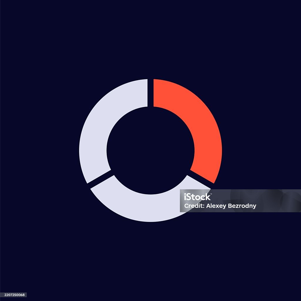 Completion Level Circular Progress Bar With Segments Indicating Completion Level Stock ...