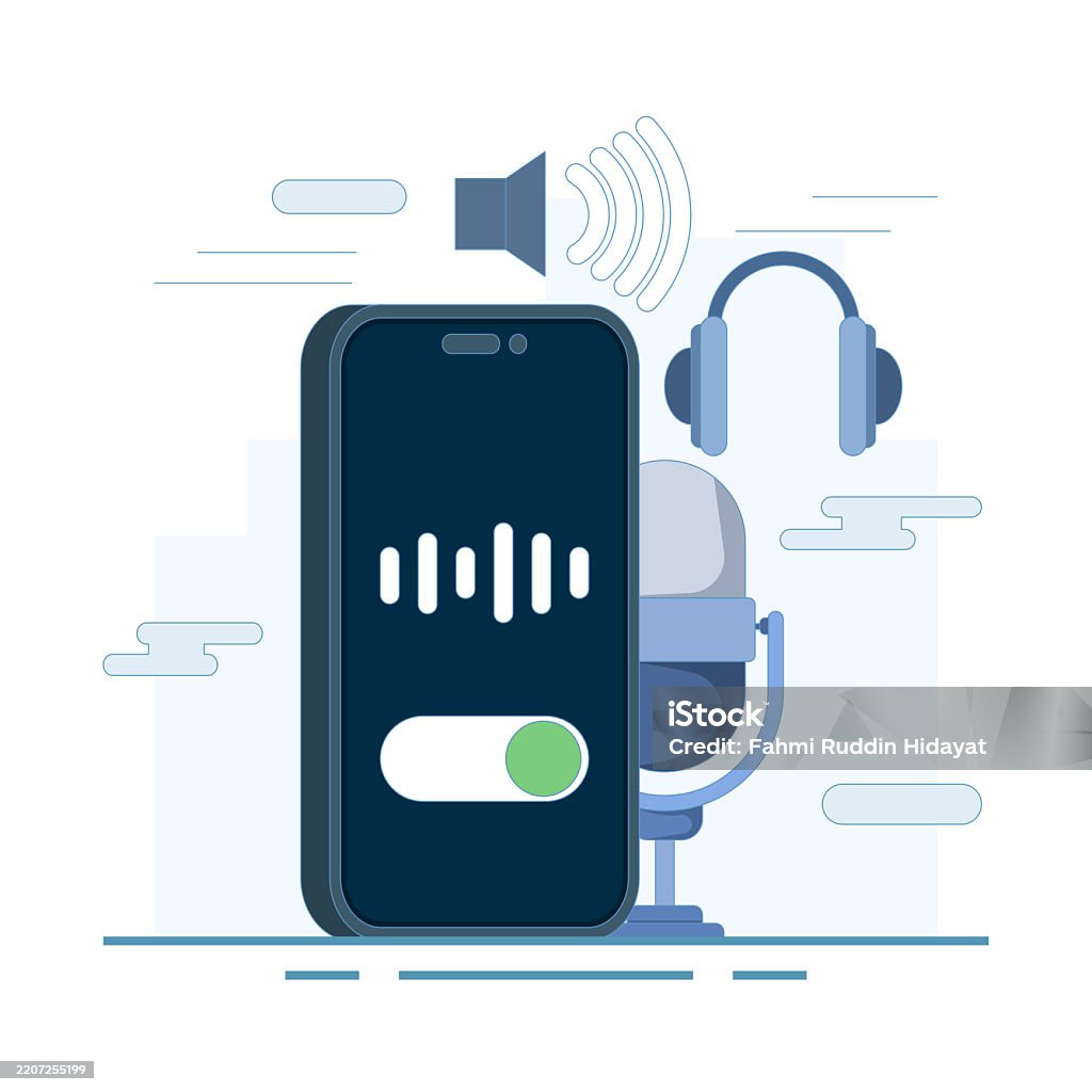 Voice Recording Access Permission Concept Smartphone With Microphone ...