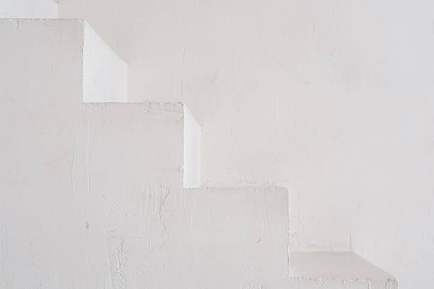 istock White Textured Staircase in a Minimalist Interior 2207255562