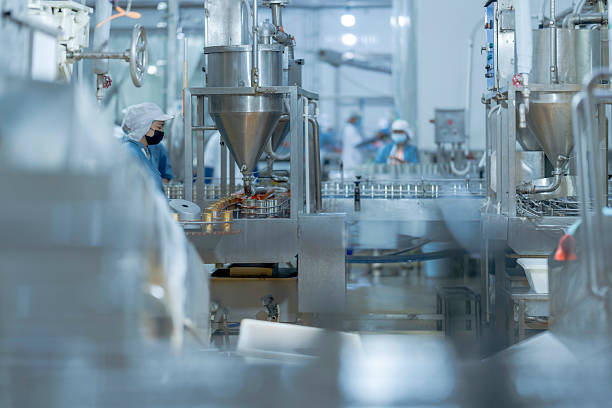 istock A food processing supervisor in protective gear inspecting packaging materials in a factory, holding a clipboard, emphasizing quality control, hygiene, and safety in food production operations 2207262001