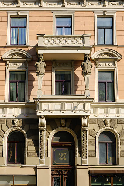 Historic Eclectic Building Facade in Riga,  Latvia