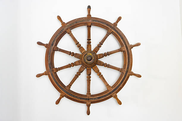 istock A wooden rudder hangs on a white wall 2207271400