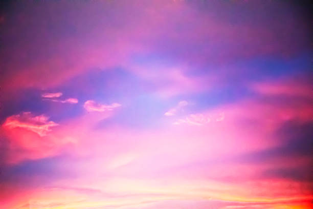 Beautiful , luxury soft gradient orange gold clouds and sunlight on the blue sky perfect for the background, take in evening,Twilight, Large size, high definition landscape photo, savanna view