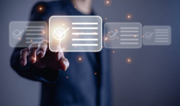 istock The technology business quality audit checklist uses an online concept with a document format and a controllable safety survey. 2207280799